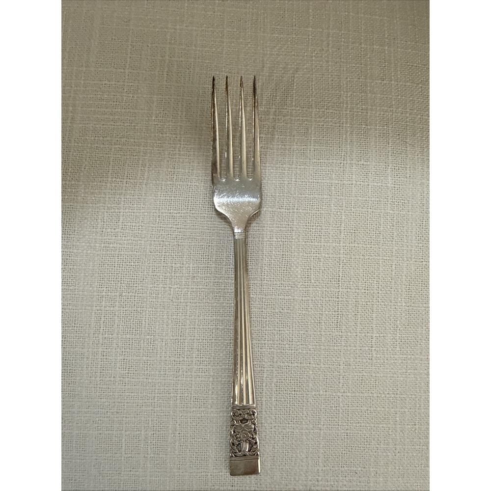 1 Dinner Fork Coronation Silverplate Silver Plate 1936 Community Oneida 7-3/8"‎